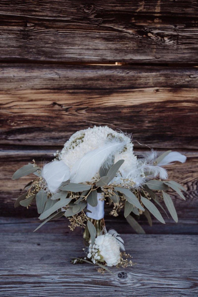 Brautstrauß Winterhochzeit, Brautstrauß Schleierkraut