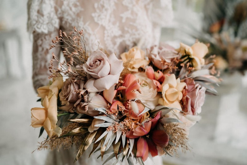 Brautstrauß, Opulenter Brautstrauß, Boho Hochzeit