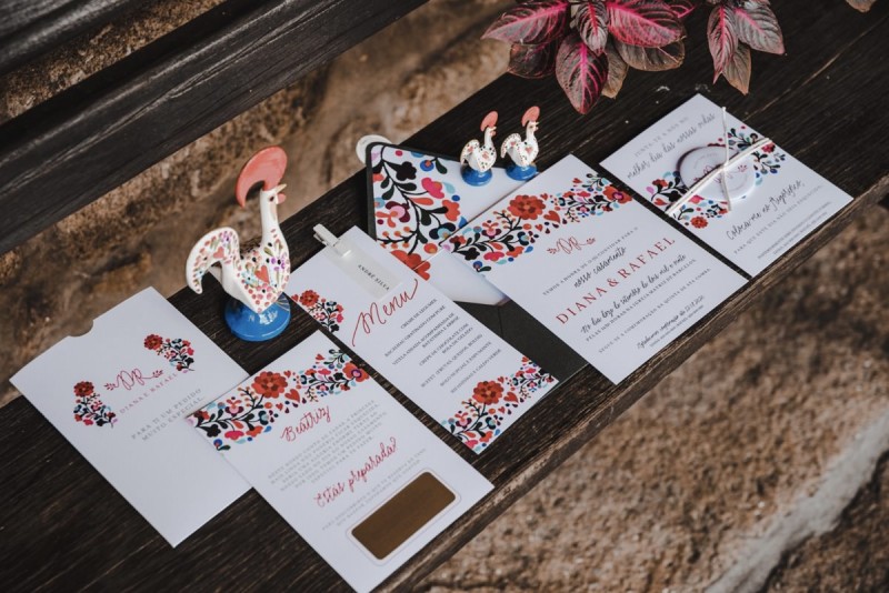 Hochzeitspapeterie bunt