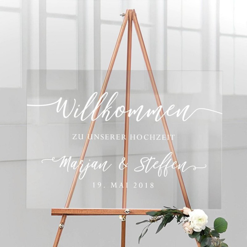 Hochzeitsschild, Hochzeitsdekoration, Willkommensschild, Acryl Schild