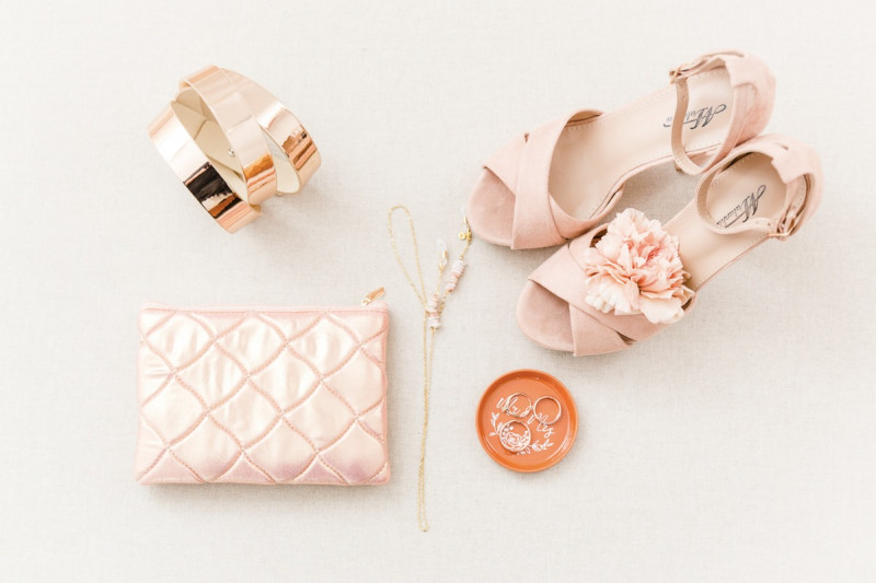 Brautschuhe Rose, Brautschuh Apricot