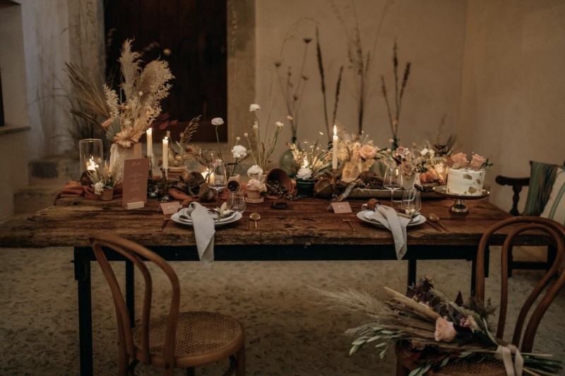 Tischdekoration, Bohohochzeit Tischdeko