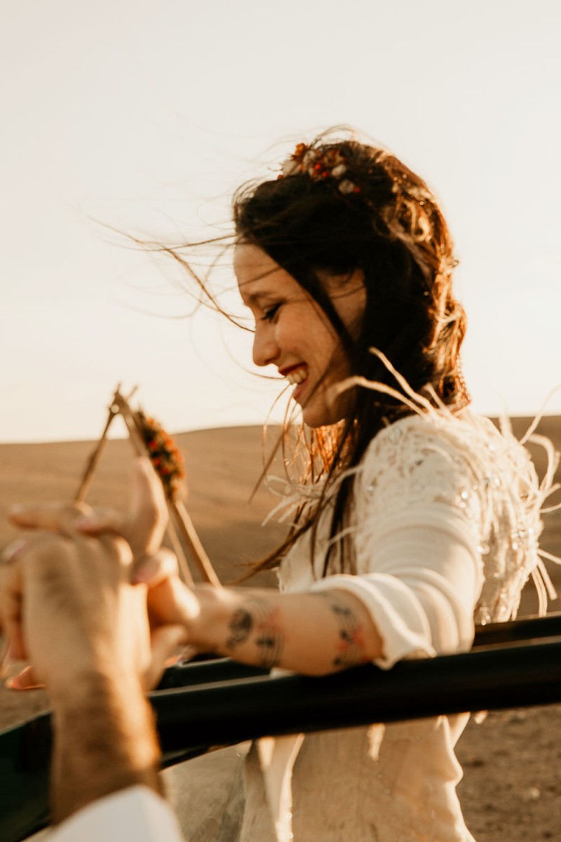 Brautfrisuren, Brautstyling Bohobraut