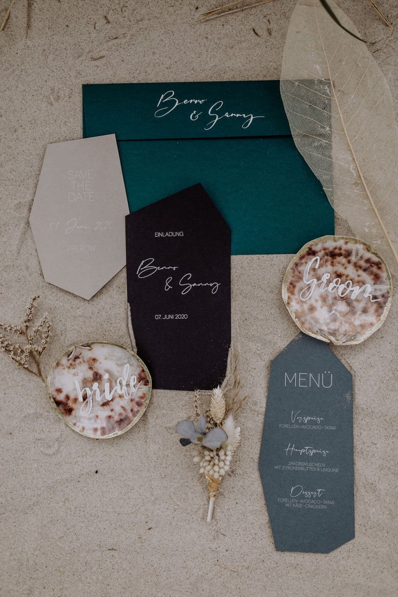 Hochzeitspapeterie Maritim, Hochzeitspapeterie Strandhochzeit