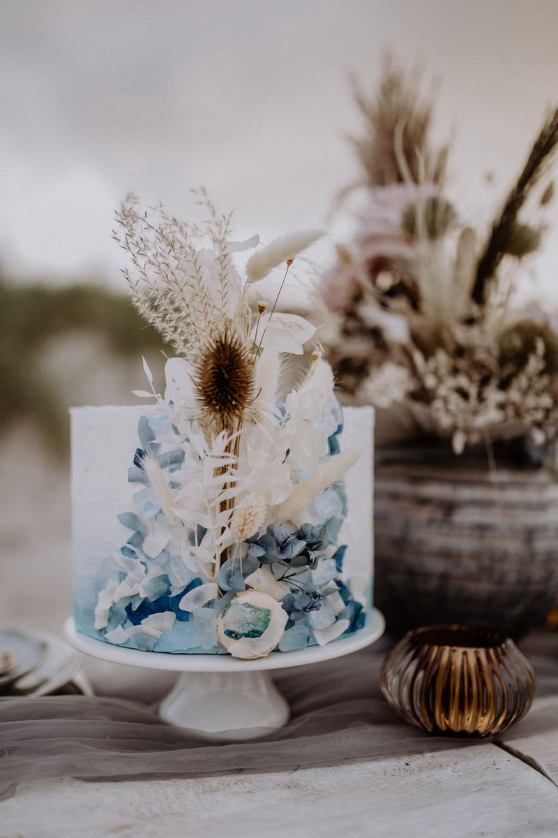 Hochzeitstorte Maritim, Hochzeitstorte Strandhochzeit, Bohohochzeit Torte