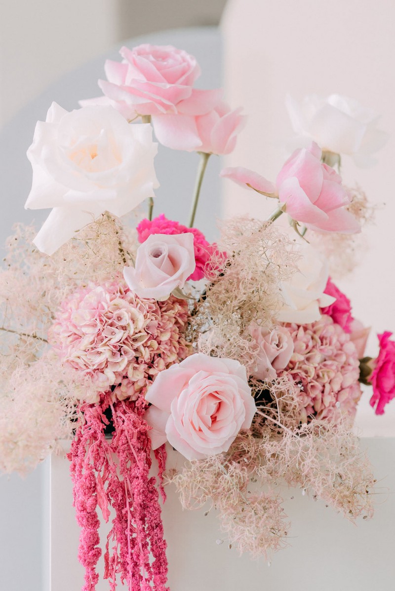 Brautstrauß modern, Brautstrauß Pink