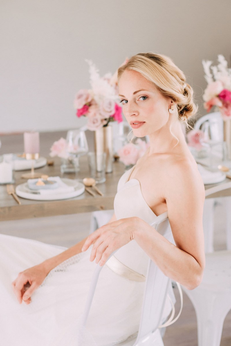 Brautmakeup, Brautfrisur, Brautstyling, Moderne Braut, Styling Hochzeit