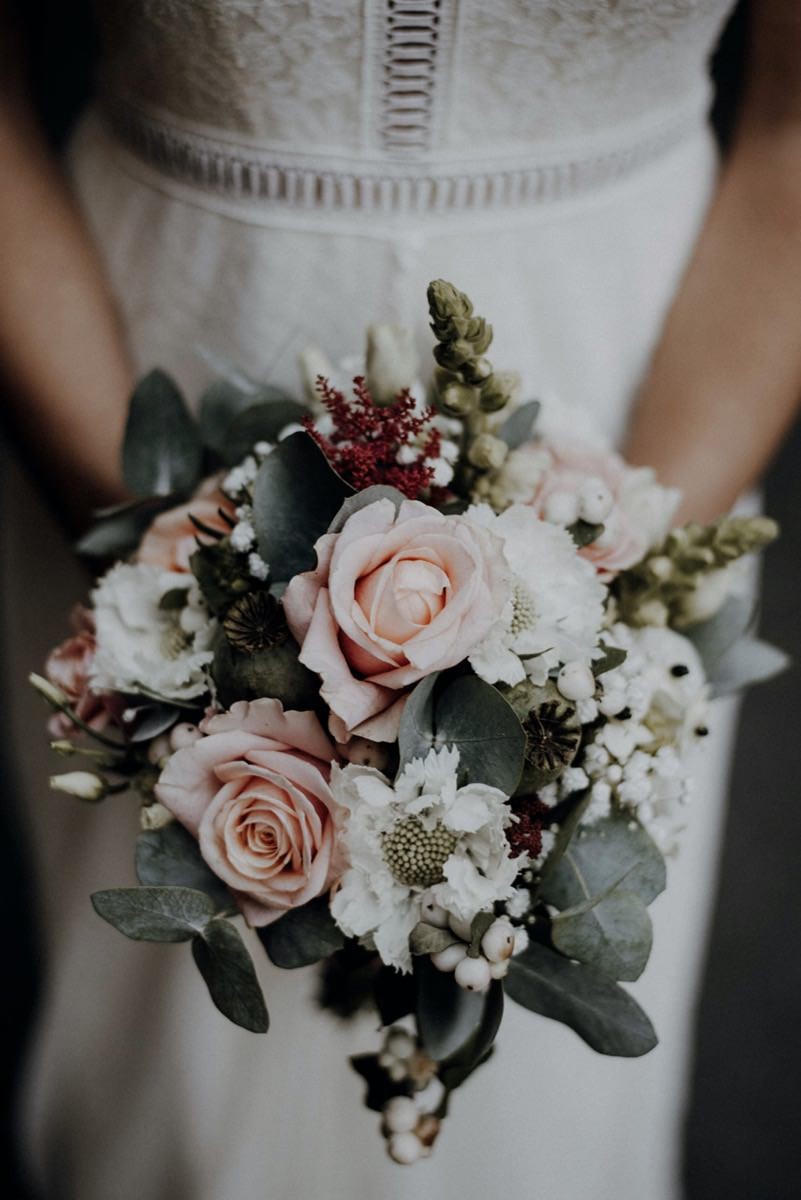 Brautstrauß Vintage, Brautstrauß Sommer, Brautstrauß Rosa