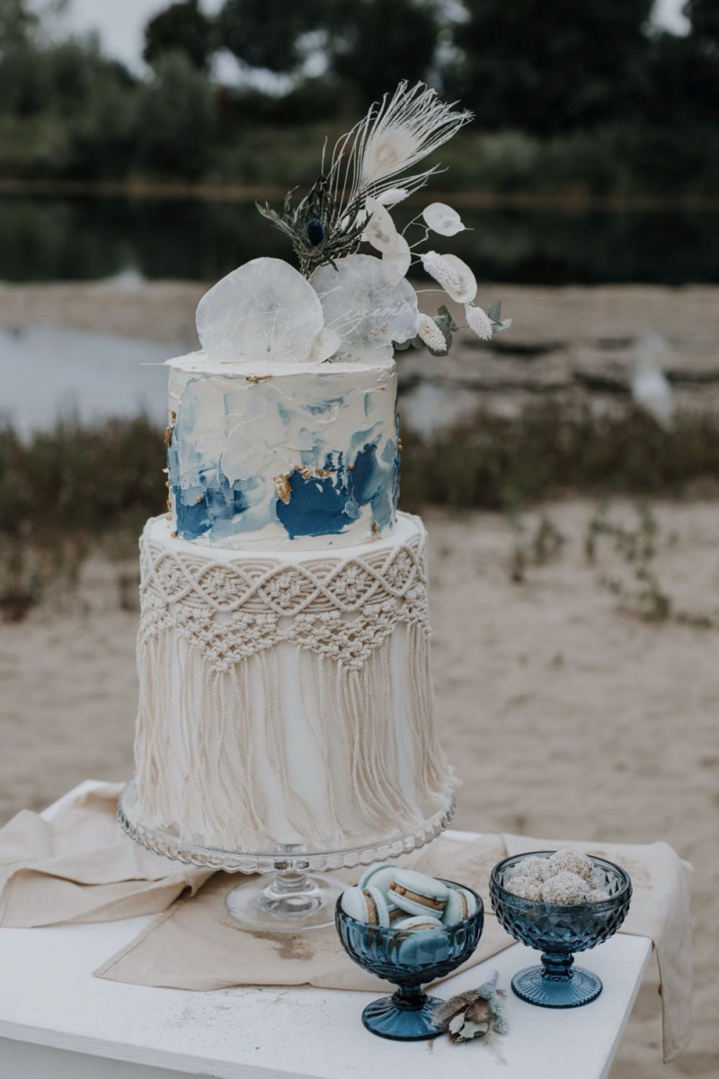 Maritime Boho Torte zur Hochzeit