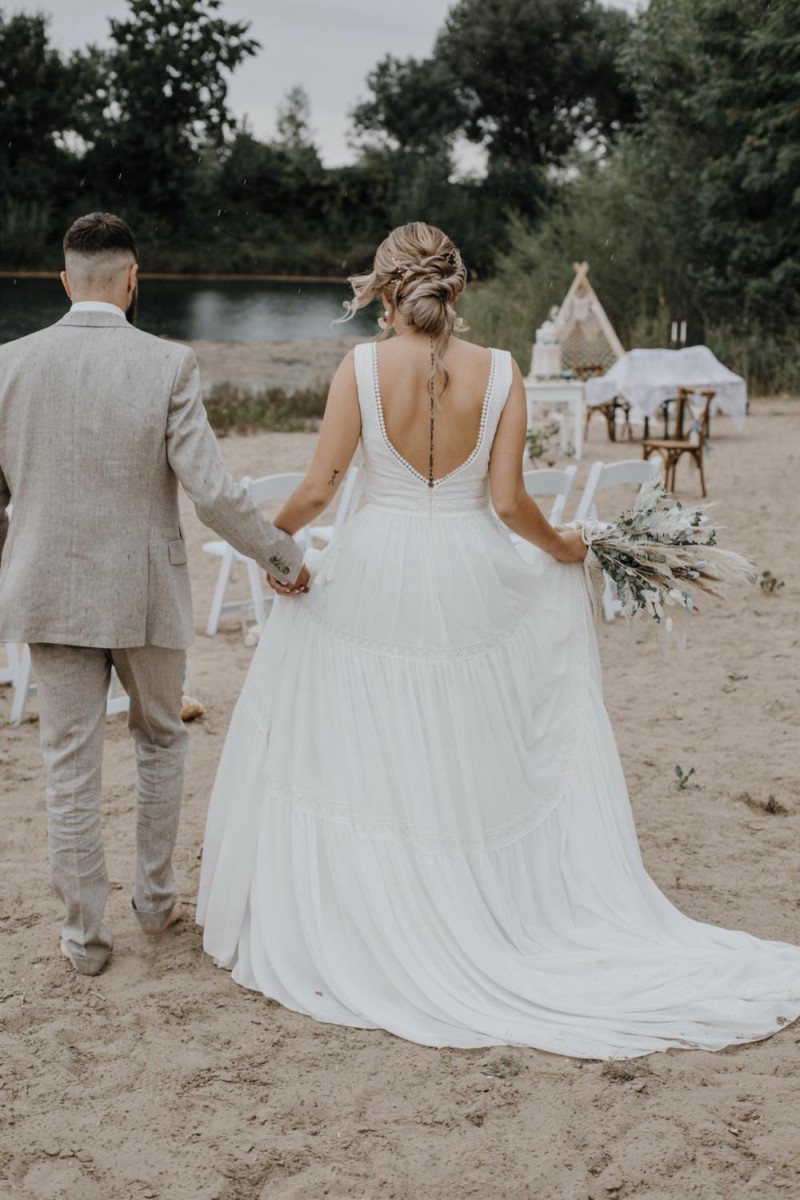 Brautkleid, Bohobrautkleid, Brautmode, Strandhochzeit, Bohohochzeit