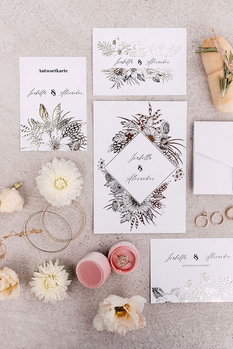 Hochzeitspapeterie, Hochzeitseinladungen, Edle Hochzeitspapeterie