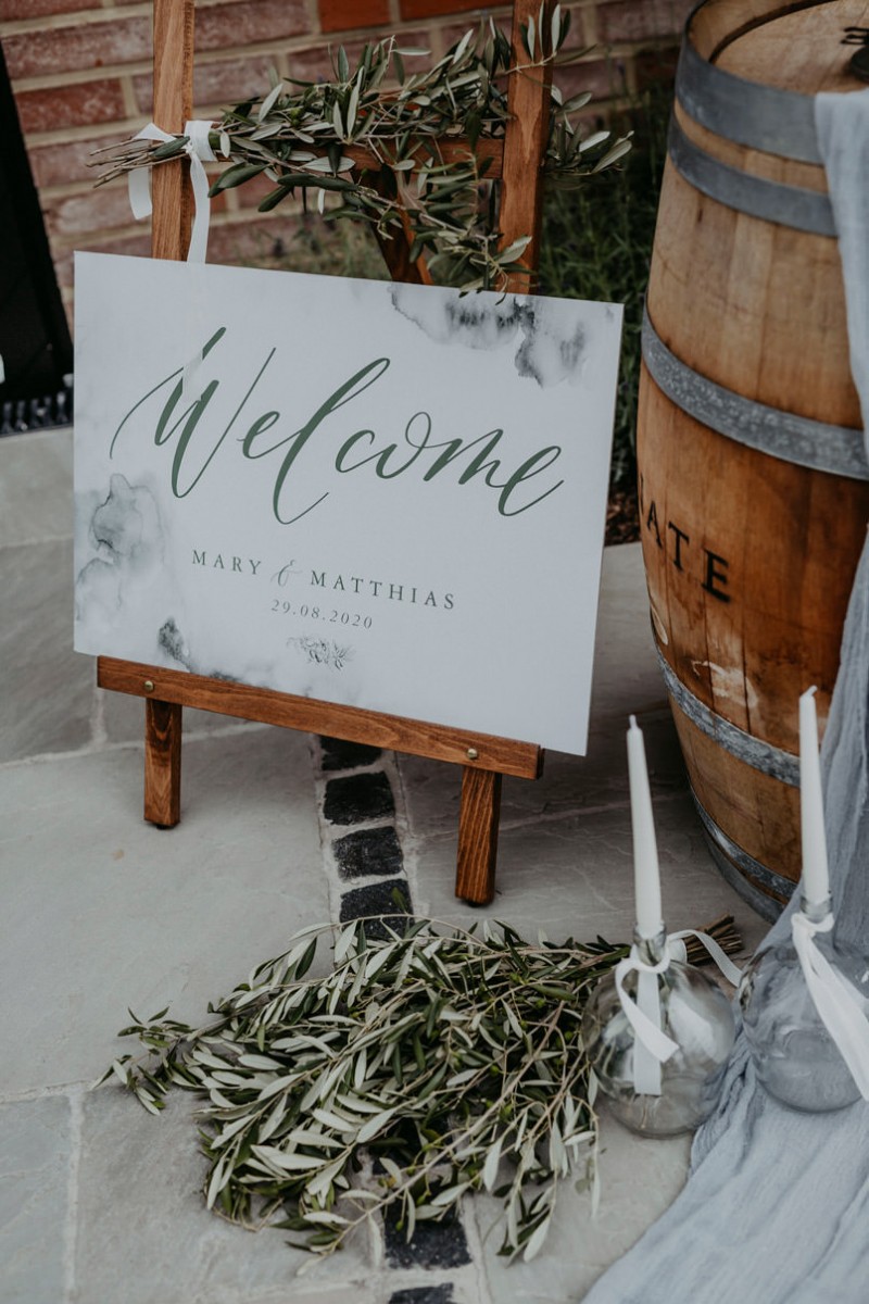 Willkommensschild Hochzeit, Hochzeitsschild