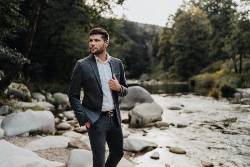 Bräutigam Anzug, Hochzeitsanzug Blau