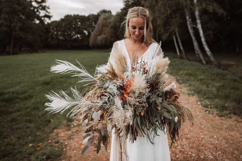 Brautstrauß Boho, Großer Brautstrauß, Bohobraut Brautstrauß, Bohohochzeit