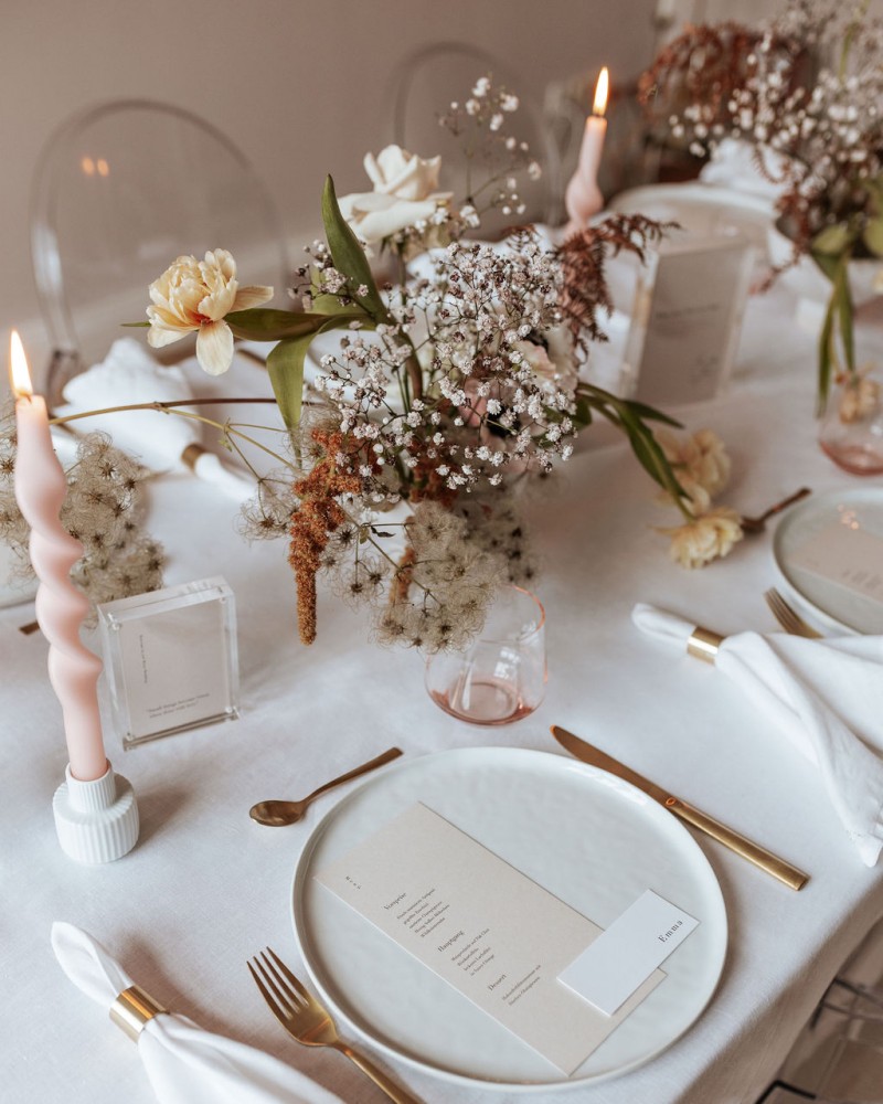 Tischdekoration Elegant, Tischdekoration Moderne Hochzeit, Naturtöne Tischdeko, Twiste Handels