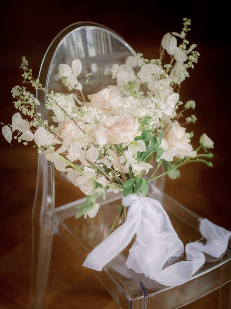 Brautstrauß elegant, Brautstrauß Weiß Nude