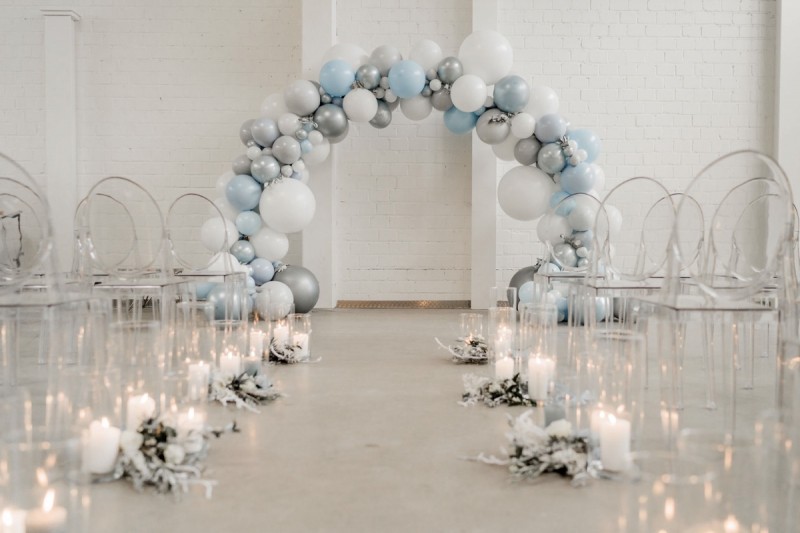 Traubogen Luftballons, Traubogen Modern, Traubogen Blau, Traubogen Hochzeit