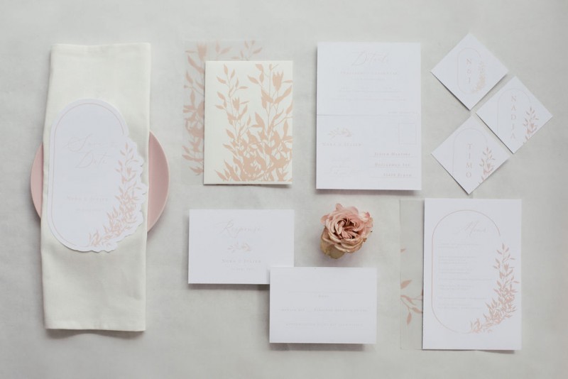 Hochzeitspapeterie Sommerhochzeit, Rosa, Pastell Papeterie