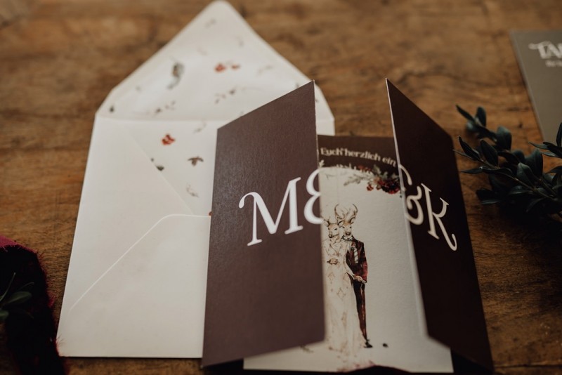 Hochzeitspapeterie Winterhochzeit