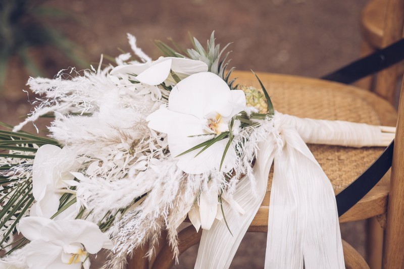 Brautstrauß weiße Orchideen, Brautstrauß tropisch, Tropical Wedding Brautstrauß