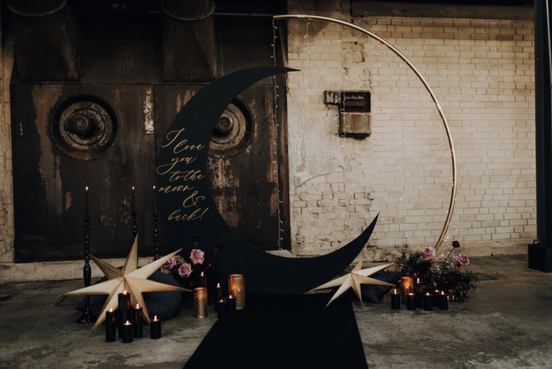 Boho Celestial Hochzeit Traubogen Mondhochzeit, Traubogen Mond, Traubogen Celestial Hochzeit, Themenhochzeit Mond Traubogen