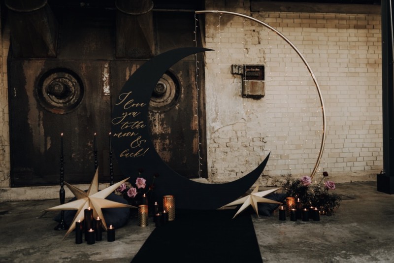 Boho Celestial Hochzeit Traubogen Mondhochzeit, Traubogen Mond, Traubogen Celestial Hochzeit, Themenhochzeit Mond Traubogen