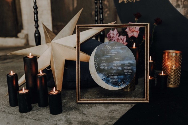 Boho Celestial Hochzeit, Hochzeitsschild, Sitzplan Hochzeit, Mondhochzeit, Celestial Hochzeit, Hochzeitsdekoration