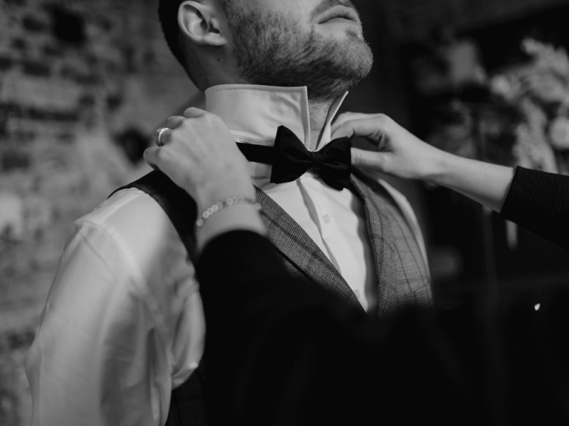 Eine Industrial Hochzeit in Schwarz und Weiß