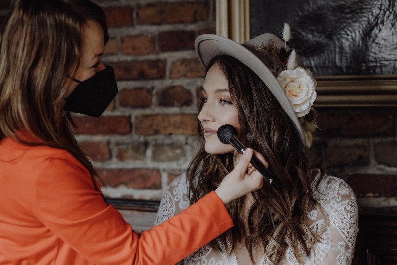 Inspiration einer Bohohochzeit wie in der Toskana in Terrakotta und Sandtönen