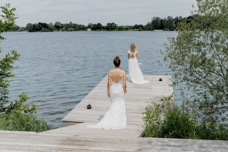 Sommerliche Bohohochzeit Festival im Grünen