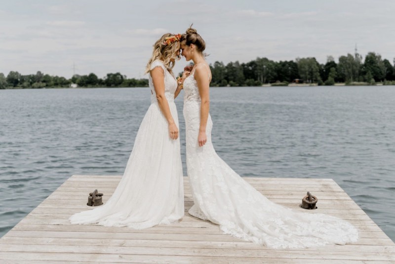 Sommerliche Bohohochzeit Festival im Grünen
