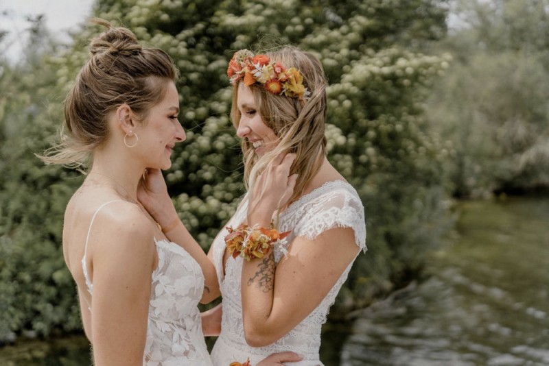 Sommerliche Bohohochzeit Festival im Grünen
