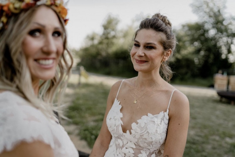 Sommerliche Bohohochzeit Festival im Grünen