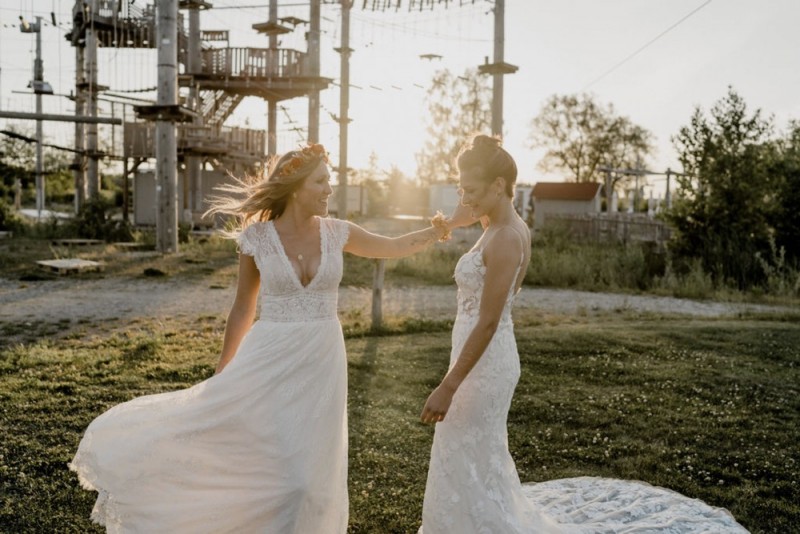 Sommerliche Bohohochzeit Festival im Grünen