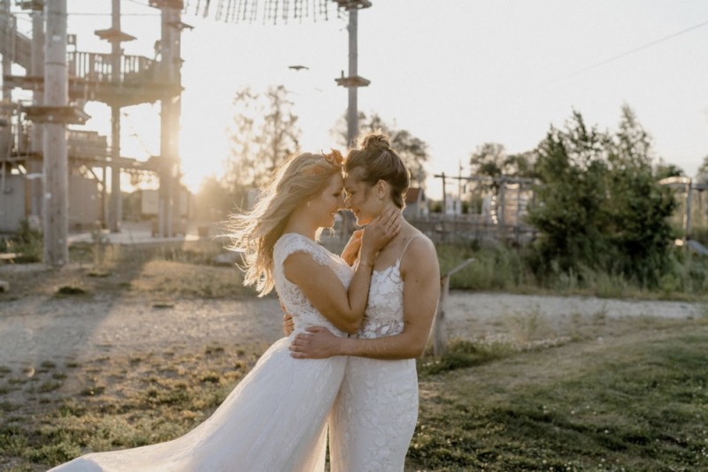 Sommerliche Bohohochzeit Festival im Grünen