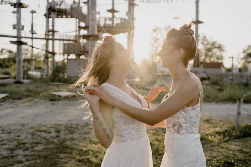 Sommerliche Bohohochzeit Festival im Grünen