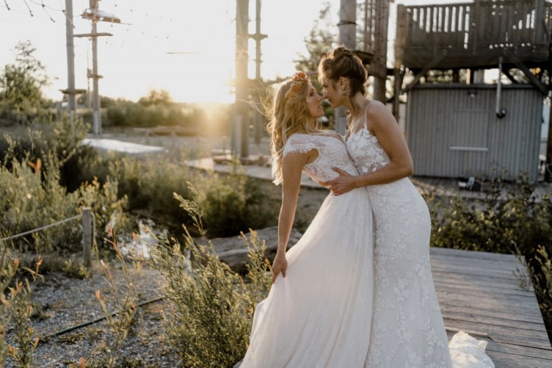 Sommerliche Bohohochzeit Festival im Grünen