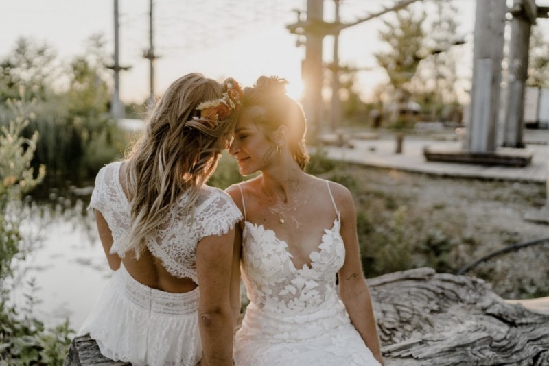 Sommerliche Bohohochzeit Festival im Grünen