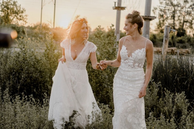 Sommerliche Bohohochzeit Festival im Grünen