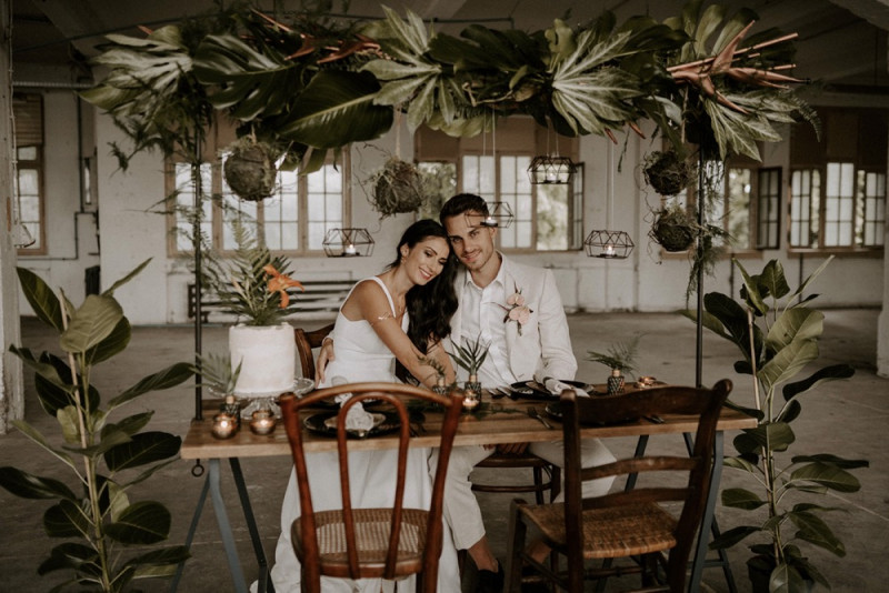 Eine Urbane Hochzeit im grünen Dschungel Design