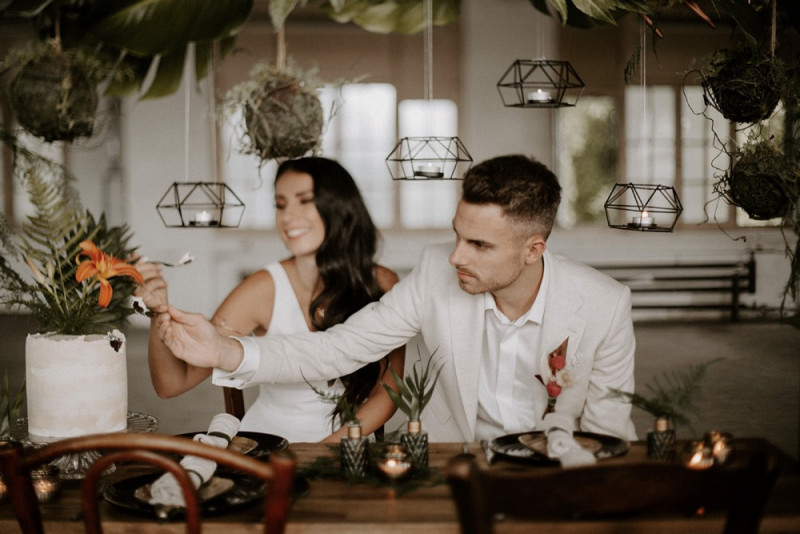 Eine Urbane Hochzeit im grünen Dschungel Design