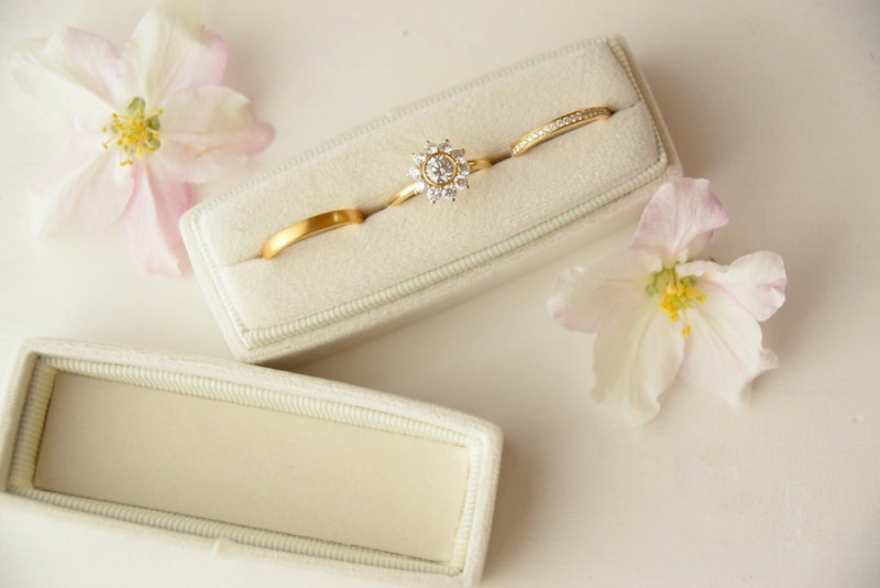 Ringbox Hochzeit, Samt Ringbox Eheringe