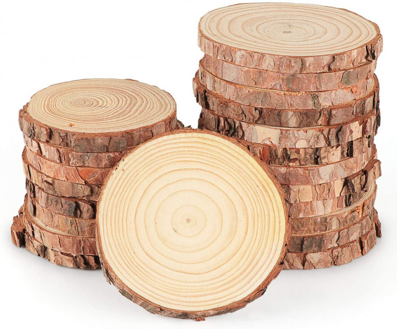 DIY Hochzeit, Hochzeitsdeko, Holzscheiben