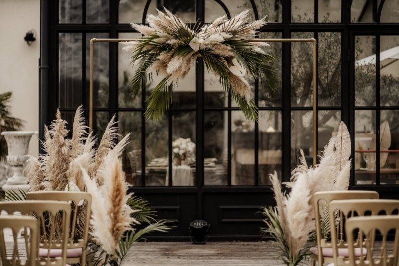 Boho meets Jungle Schlosshochzeit in der Orangerie des Schloss Gurhof Traubogen, Hochzeitsdekoration, Hochzeitszeremonie, Freie Trauung, Trauung Draußen, Bohohochzeit