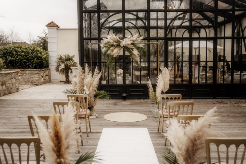 Boho meets Jungle Schlosshochzeit in der Orangerie des Schloss Gurhof