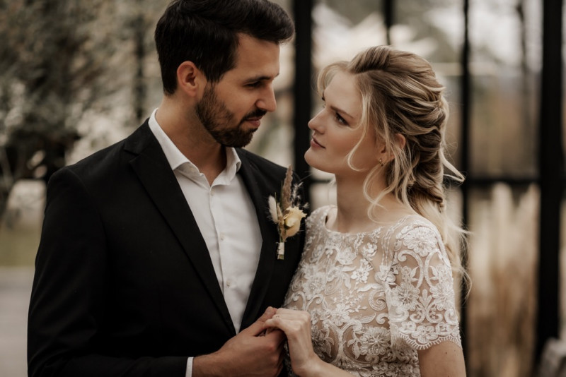 Boho meets Jungle Schlosshochzeit in der Orangerie des Schloss Gurhof