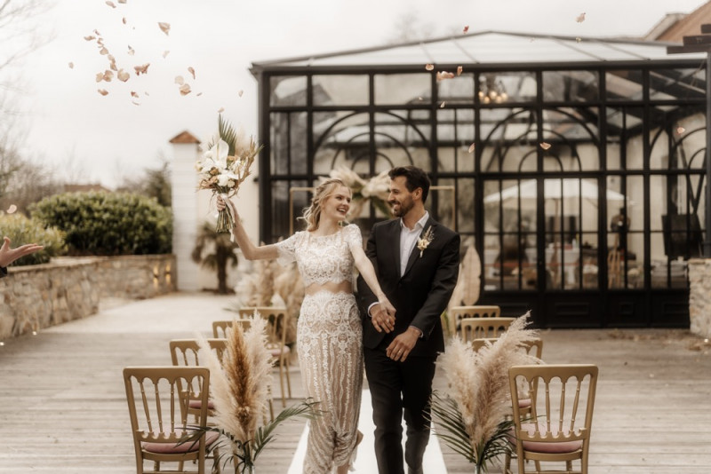 Boho meets Jungle Schlosshochzeit in der Orangerie des Schloss Gurhof