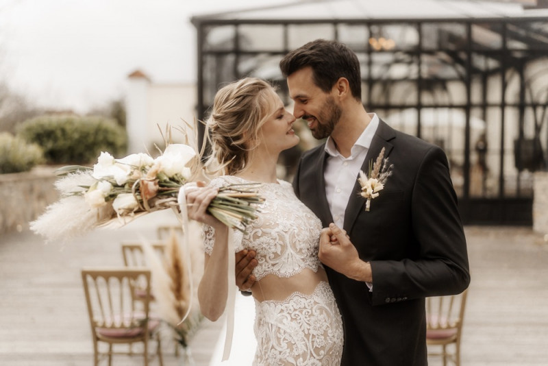 Boho meets Jungle Schlosshochzeit in der Orangerie des Schloss Gurhof