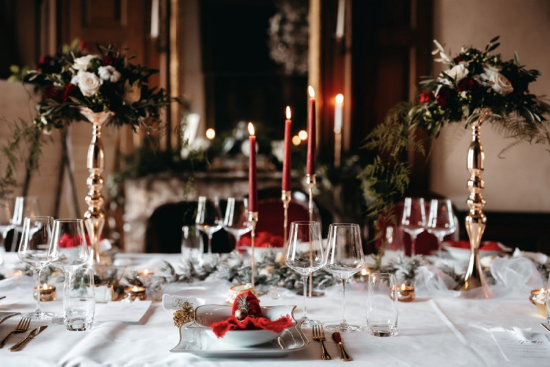 Tischdeko Winterhochzeit, Tischdekoration Weihnachten, Christmas Wedding